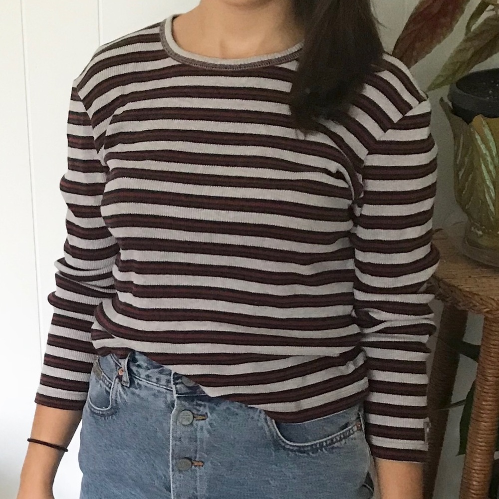 VTG Striped Calvin Klein Shirt - Picture 1 of 4